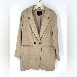 Sanctuary Beige cozycore, minimalist, layering mid length Pea Coat medium
